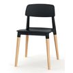 Chaise SCANDINAVE - pieds bois - noir