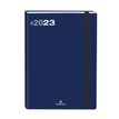 Agenda à élastique Flex - 1 semaine sur 2 pages - 22 x 28 cm - bleu marine - Oberthur