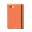 Agenda à élastique Flex - 1 semaine sur 2 pages - 17 x 24,5 cm - corail - Oberthur