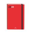 Agenda à élastique Flex - 1 semaine sur 2 pages - 17 x 24,5 cm - rouge - Oberthur