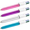 3086123343979-BIC 4 Couleurs Shine - 12 Stylos à bille 4 couleurs - corps argenté métallisé--4