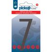 Pickup Home 3D Stockholm - Étiquette autocollante 90 mm - Chiffre 7 - gris