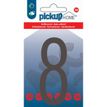 Pickup Home 3D Stockholm - Étiquette autocollante 90 mm - Chiffre 8 - gris