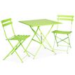 3700339880904-Table pliante de terrasse - L60 x H71 x P60 cm - Vert anis--1