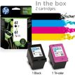 0885631805961-HP 61 - Pack de 2 - noir et 3 couleurs - cartouche d'encre originale (CZ073FN)--1