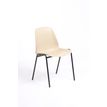 Chaise CHARLOTTE - pieds noirs sans accroche - coque M1 (non feu) - beige