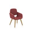 2012349446850-Chaise AITA - dossier bas - piètement bois - tissu rouge--0