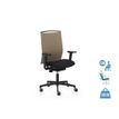 Fauteuil de bureau ergonomique ATIKA - accoudoirs en option - appui-tête non inclus - noir et taupe