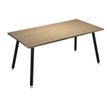 Table haute - 160 x 80 x 105 cm - Pieds métal noirs - Chêne