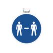 3130630670209-Exacompta - Pictogramme - gardez vos distances - 200 x 200 mm - bleu-Avant-0