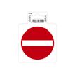 3130630670490-Exacompta - Panneau de signalisation adhésif - Entrée interdite - 10 cm de diamètre-Avant-0