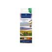 4005401645214-Faber-Castell Goldfaber Aqua Tuscany - 6 Feutres double pointe - rouge vénitien, terracotta, vert pin, siena foncé, vert -Avant-0