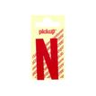 PICKUP LETTERING MONO Nobel - Zelfklevend etiket - voorgedrukt: N - glanzend rood