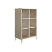 Gautier ARTEFACT - Boekenkast - 6 planken - onderdeelplank - wit, natural elm