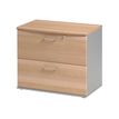 Rangement bas JAZZ+ - L80 x H71 x P48 - 2 tiroirs - Hêtre ambré