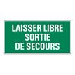 Pickup - Panneau de signalisation - 300 x 150 mm - Garder la sortie d'urgence libre