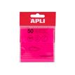 8410782195702-Apli - Notes adhésives - 50 feuilles - 75 x 75 mm - transparentes rose-Avant-0