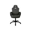 850009447258-Fauteuil de bureau ENZO - accoudoirs fixes - appuie-tête intégré - gris foncé-Avant-1