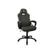 850009447258-Fauteuil de bureau ENZO - accoudoirs fixes - appuie-tête intégré - gris foncé-Angle gauche-2