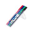 STAEDTLER triplus broadliner 338 - Fijnschrijver - niet permanent - zwart, rood, blauw, groen - inkt op waterbasis - 0.8 mm - extra breed - pak van 4