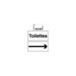 3130630670551-Exacompta - Pictogramme adhésif "toilettes avec flèche" - 100 x 100 mm-Avant-0