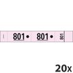 Exacompta - 20 Carnets de 50 tickets de vestiaire 3 volets - 30 x 200 mm - numéroté - rose