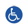 3130630671138-Exacompta - Panneau Parking réservé handicapés - 30 cm de diamètre-Avant-0