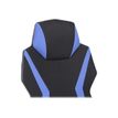 3701338800733-Fauteuil gamer POPER-T - accoudoirs réglables - noir et bleu-Gros plan-9