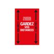 8711234040855-Pickup - Adhésif de signalisation au sol "gardez vos distances" - rouge - 60 x 90 cm-Avant-0