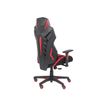 3701338800702-Fauteuil gamer POPER-M - accoudoirs réglables - noir et rouge-Arrière-3