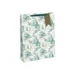 5033601538479-Clairefontaine Eurowrap - Sac cadeau pour bouteille - 12,7 x 9 x 33,5 cm - feuilles Noël-Angle gauche-0