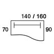 3253310150577-Bureau droit IDRA - Vague à droite - L160 cm - Pieds anthracite - plateau Blanc--1