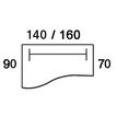 3253310150089-Bureau droit IDRA - Vague à gauche - L140 cm - Pieds anthracite - plateau imitation Merisier--1