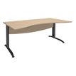 Burocean Idra - Tafel - rectangular with rounded side - licht eiken