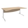 Burocean Idra - Tafel - rectangular with rounded side - licht eiken