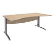 Burocean Idra - Tafel - rectangular with rounded side - licht eiken