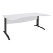 Burocean Idra - Tafel - rectangular with rounded side - parelwit