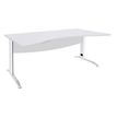 Burocean Idra - Tafel - rectangular with rounded side - parelwit