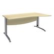 Burocean Idra - Tafel - rechthoekig gebogen (rechts) - esdoornbruin