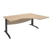 Burocean Idra - Tafel - rechthoekig gebogen (rechts) - licht eiken