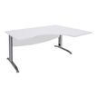 Burocean Idra - Tafel - rechthoekig gebogen (rechts) - parelwit