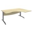 Burocean Idra - Tafel - rechthoekig gebogen (rechts) - esdoornbruin