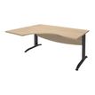 Burocean Idra - Tafel - rechthoekig gebogen (links) - licht eiken