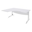 Burocean Idra - Tafel - rechthoekig gebogen (links) - parelwit