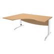 Burocean Idra - Tafel - rechthoekig gebogen (links) - beuken