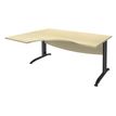 Burocean Idra - Tafel - rechthoekig gebogen (links) - esdoornbruin