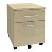 Caisson mobile EXPRIM/LOFTER/LEVEL - L43 x H56 x P60 cm - 2 tiroirs dont 1 DS - Imitation Erable