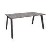 Burocean Steely - Bureau - rechthoekig - grijs eiken - koolstof basis
