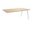 Burocean Steely - Bureaucomponent - rechthoekig - licht eiken - wit basis