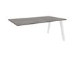 Burocean Steely - Bureaucomponent - rechthoekig - grijs eiken - wit basis